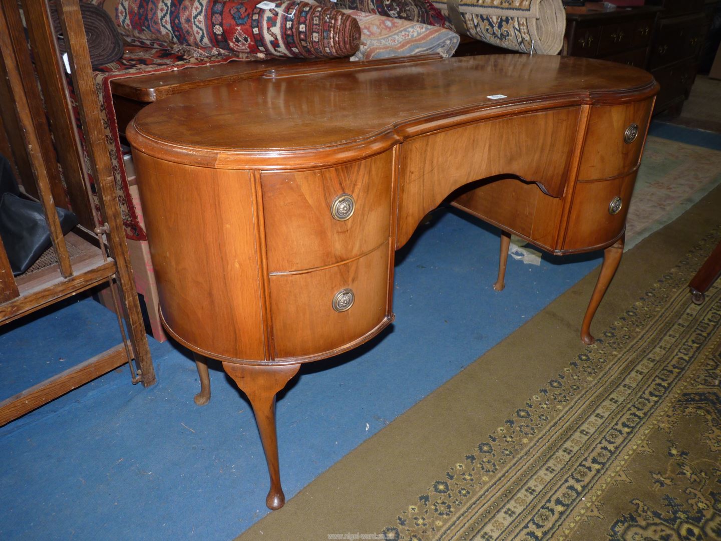 A kidney shaped Writing Desk/Dressing Table, - Image 2 of 2