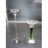 A Wedgwood smoked glass candle holder with everted rim and a Villeroy & Boch candleholder with