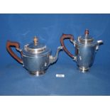 A Mappin & Webb Silver Teapot, Birmingham 1930, and matching hot water Jug,