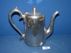 A Walker & Hall silver plated teapot.