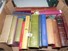 A box of books including Rudyard Kipling, 'Eugene Aram' by Right Hon.