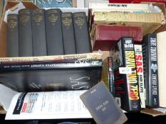 A quantity of military books including six Winston Churchill's 'The Second World War',