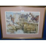 A large framed and mounted Watercolour,