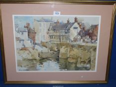 A large framed and mounted Watercolour,