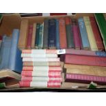A box of novels including Graham Greene, Charlotte Bronte etc.