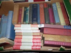 A box of novels including Graham Greene, Charlotte Bronte etc.