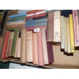 A box of hardback books including Dorothy Sayers. Oliver Goldsmith etc.