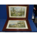 A pair of rosewood framed Prints of paintings by Ernest Walbourn (1872-1927) depicting children