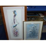 A framed and mounted limited Edition print 'Thistles', no 3/500 by G.V.
