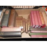 A quantity of books including Thackery, complete works of Shakespeare,
