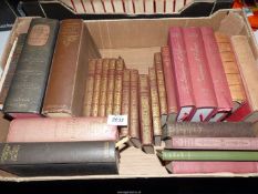 A quantity of books including Thackery, complete works of Shakespeare,