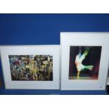 Two framed photographs of Brooms Hardware Store by Charnaud and Handstand 'Flash-Dance' by same