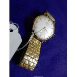 An Ericar Ultrasonic 25 jewels Wristwatch with inset second hand and Arabic and baton hour markers