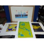 A quantity of 1960's & 1970's Abstract screen prints, some signed (approx. 30).