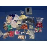 A quantity of loose beads for making necklaces.