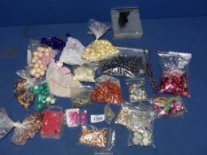 A quantity of loose beads for making necklaces.