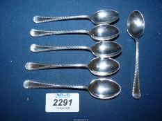 Six matching Teaspoons, Sheffield 1930, makers Joseph Rogers & Son, 81.07 gms.