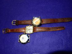 A Sekonda 17 jewels Wristwatch having irregular shaped face with square and rectangular hour