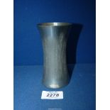 A Karl Laine 'tinaa' Pewter beaker, signed, an iconic modernist Finnish design.
