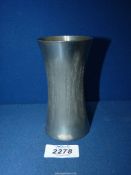 A Karl Laine 'tinaa' Pewter beaker, signed, an iconic modernist Finnish design.