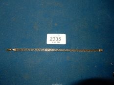 A 9ct gold flat link chain bracelet, 4.72g.