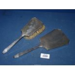 A Silver mirror and hairbrush, Birmingham 1951 and 1952, makers W.G. Sothers Ltd.