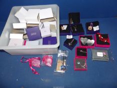 A quantity of costume jewellery including necklaces, earrings, brooches etc some by Pia.