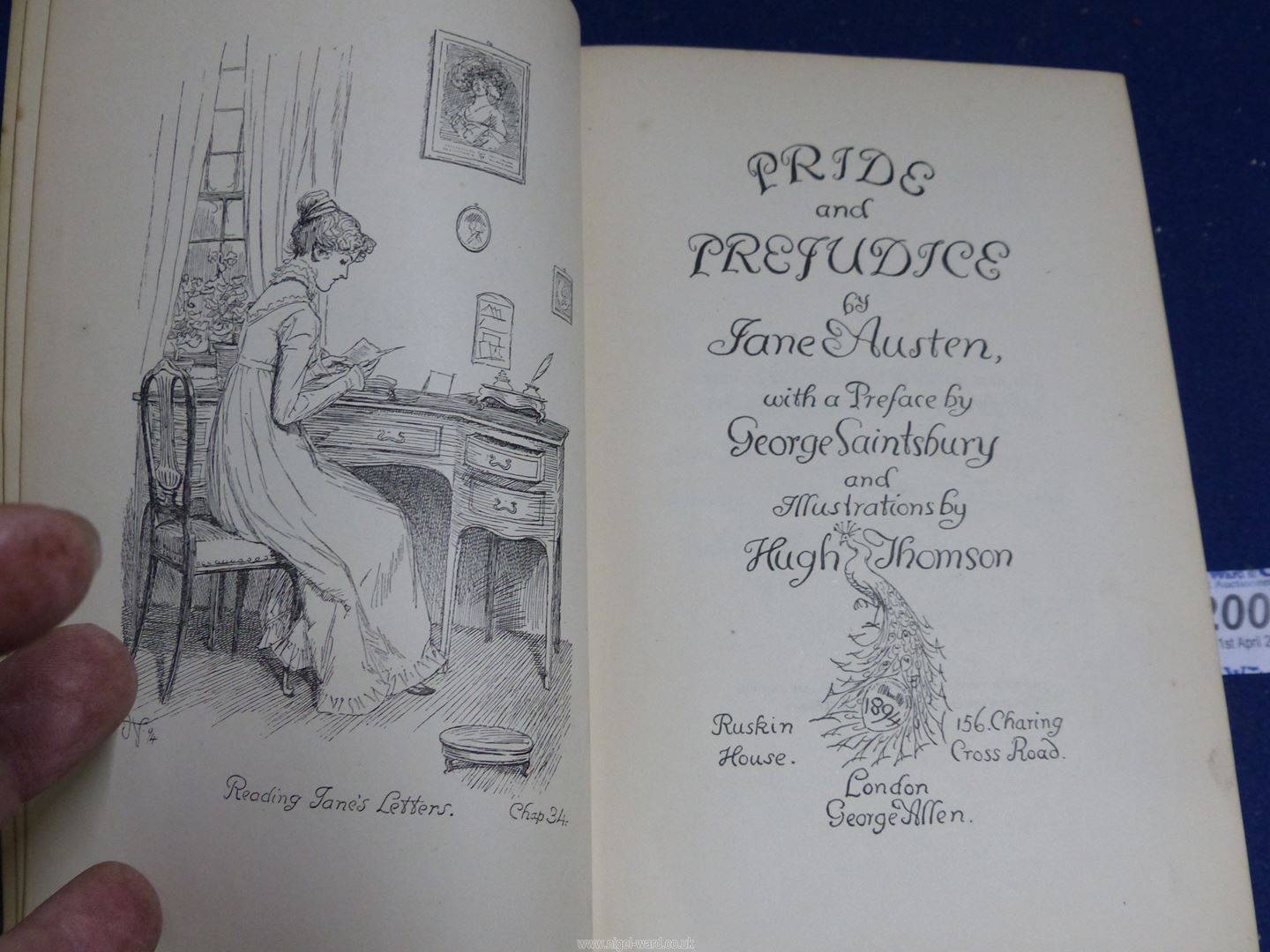 'Pride and Prejudice' by Jane Austen, illustrated by Hugh Thomson, published by George Allen, - Image 2 of 15