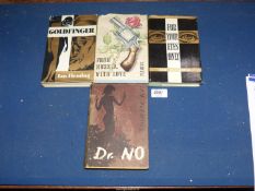 Four Book Club editions of Ian Fleming novels including 'For Your Eyes Only', 'Dr No',