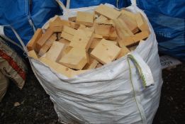 A builder's bag of softwood offcuts.