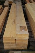 13 pieces of timber 8" x 2" x 96" long.