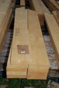 Nine pieces of tapered softwood 8" x 2" x 72" long.