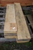 5 lengths of Oak, 7 1/2'' x 2'' with lengths 34'' to 46'' long.