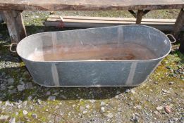 An old galvanised bath.