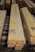 15 pieces of softwood 6" x 1 1/2", 5" x 1 1/2" x 71" - 94" long.