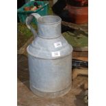 A galvanised flask.
