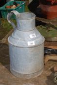 A galvanised flask.