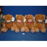 Four "Webby" commemorative Teddy Bears from Webbs of Crickhowell.