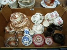 A quantity of part tea and coffee sets including; Royal Standard, Nelson ware,
