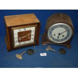 Two Mantle clocks,