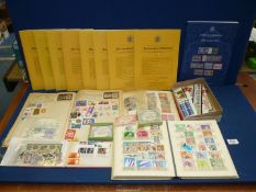 A quantity of Stamp Albums with contents and loose stamps including mint Imperial Japanese boxed