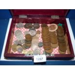 A quantity of old mixed coins to include; Queen Victoria pennies, sixpences, shillings, crowns,