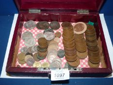 A quantity of old mixed coins to include; Queen Victoria pennies, sixpences, shillings, crowns,