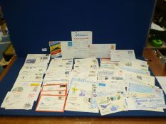 A large quantity of Air France commemorative Postcards/envelopes franked on the dates of the