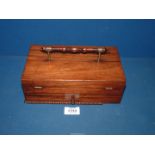 An attractive Regency/William IV Rosewood desk Tidy, with integral handle,
