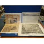 A quantity of ephemera relating to the Crystal Palace including a pull-out depicting the Interior
