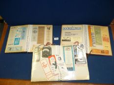 Three albums of Bookmarks including banks, book galleries, engineering authors, etc.