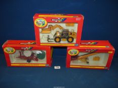 Three boxed Britains models; Kverneland Bale wrapper,