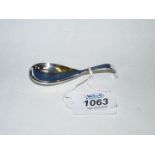 An early 19th century pear shaped hook handled Caddy Spoon, stamped London 1803,