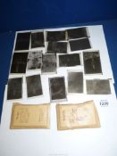 Two sets of black and white negatives, over 100 in all, 41mm x 63 mm. approx.
